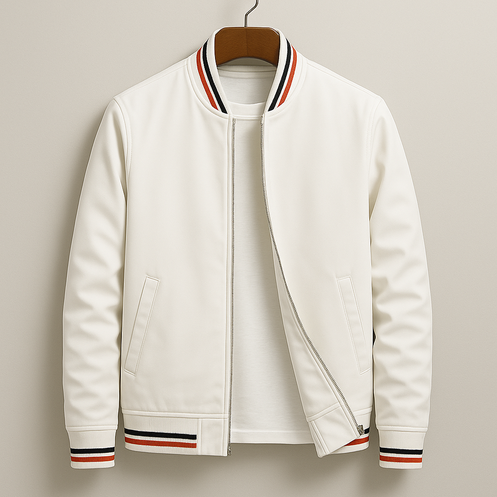 Chaqueta Bomber para Hombre de Poliéster con Corte Slim Fit y Cierre de Cremallera
